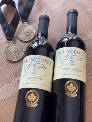 Muscedere Vineyards Gold Medals 2022